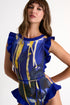 Shan Frederique High-neck One-piece Swimsuit With Ruffled Shoulders